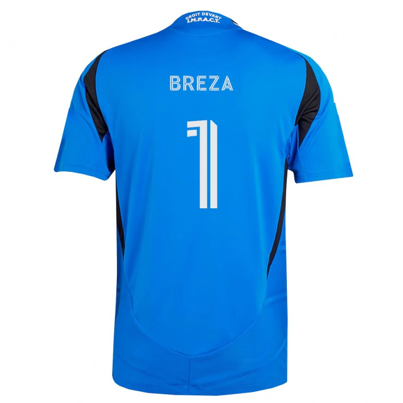 Danxen Heren Sébastian Breza #1 Blauw Wit Zwart Thuisshirt Thuistenue 2026/27 T-Shirt