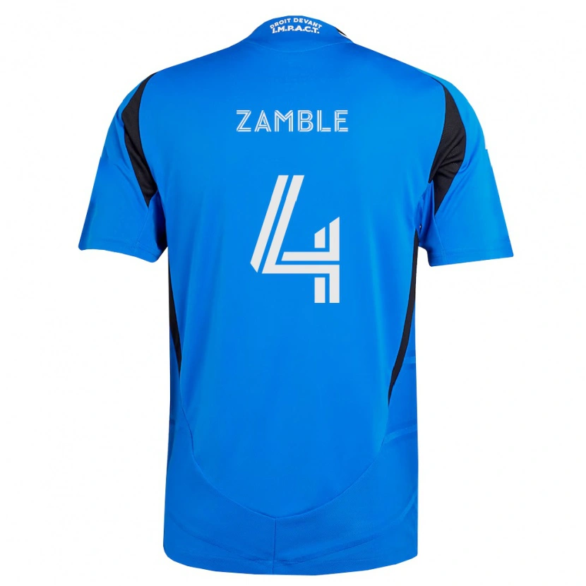 Danxen Heren Ulrich Zamble #4 Blauw Wit Zwart Thuisshirt Thuistenue 2026/27 T-Shirt