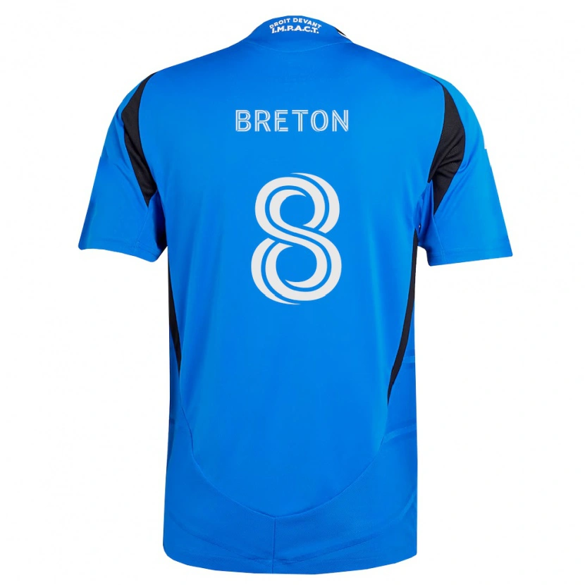 Danxen Heren Eloi Breton #8 Blauw Wit Zwart Thuisshirt Thuistenue 2026/27 T-Shirt