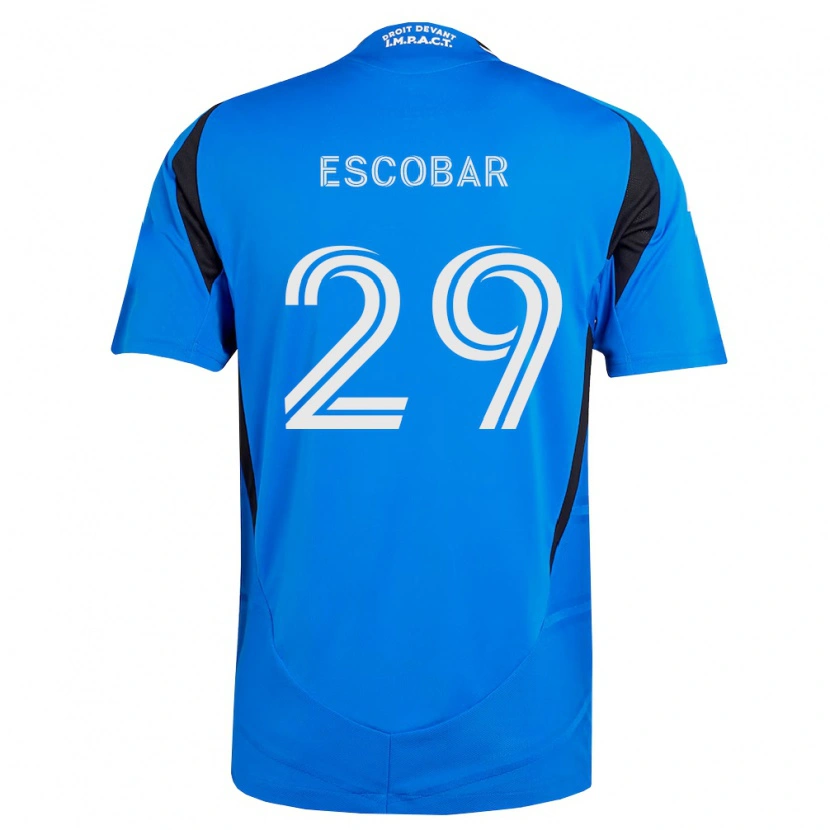 Danxen Heren Olger Escobar #29 Blauw Wit Zwart Thuisshirt Thuistenue 2026/27 T-Shirt