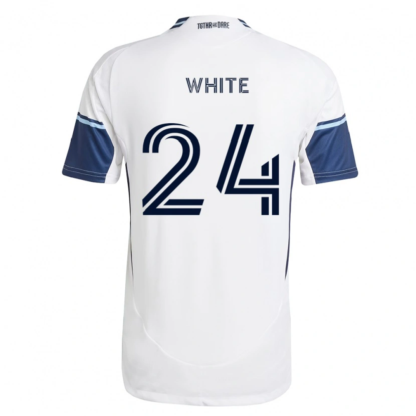Danxen Heren Brian White #24 Wit Koninklijk Blauw Thuisshirt Thuistenue 2026/27 T-Shirt