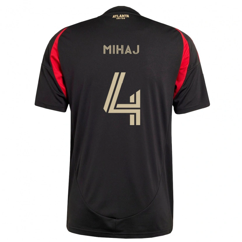 Danxen Heren Enea Mihaj #4 Zwart Rood Thuisshirt Thuistenue 2026/27 T-Shirt