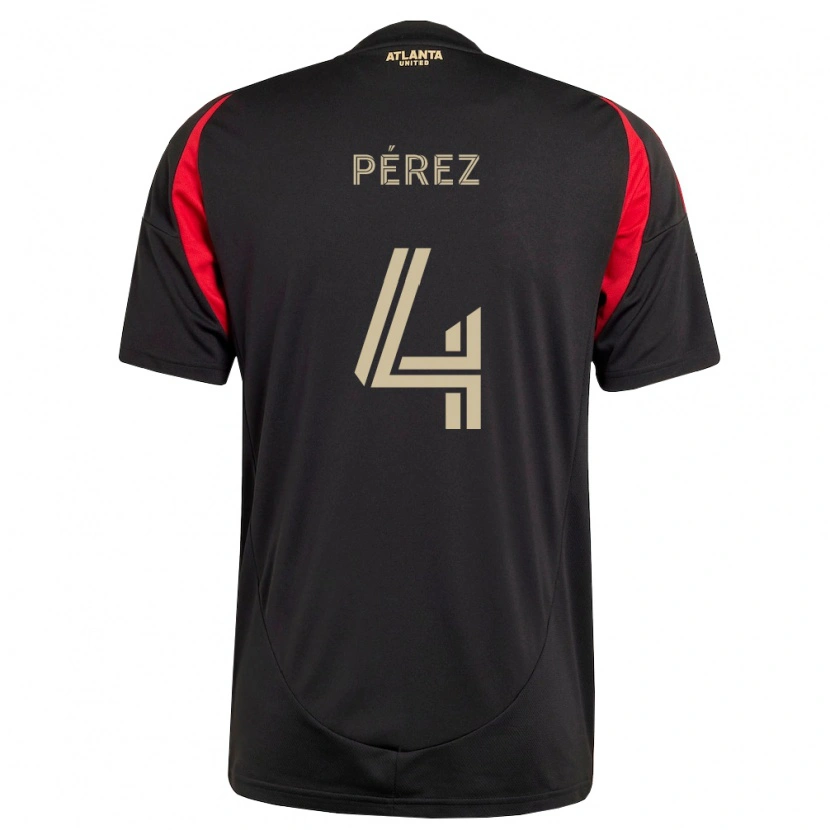 Danxen Heren Gary Pérez #4 Zwart Rood Thuisshirt Thuistenue 2026/27 T-Shirt