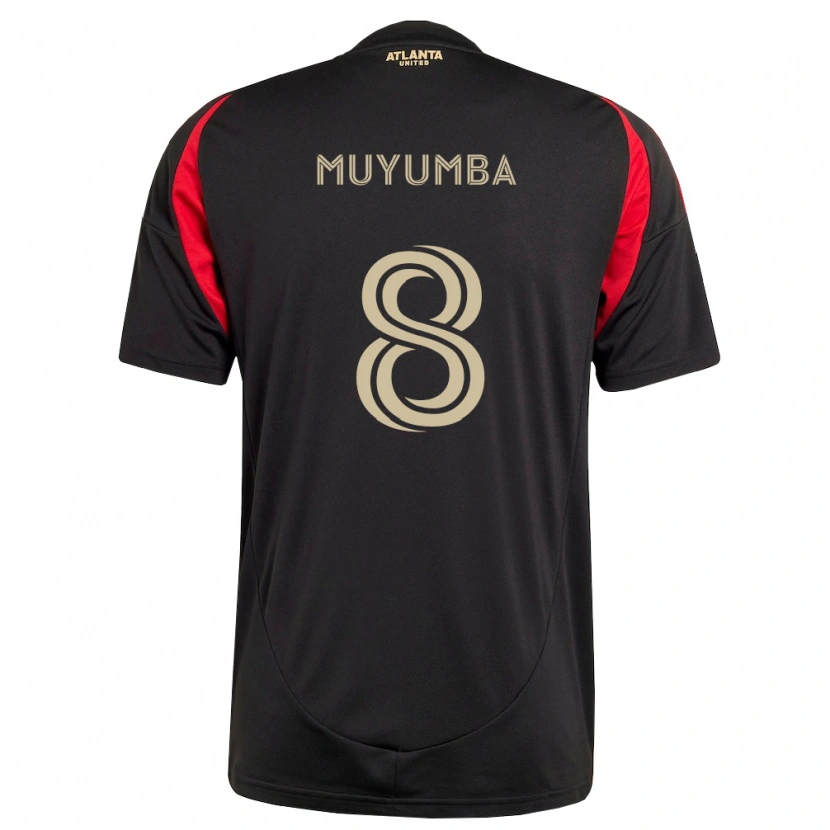 Danxen Heren Tristan Muyumba #8 Zwart Rood Thuisshirt Thuistenue 2026/27 T-Shirt