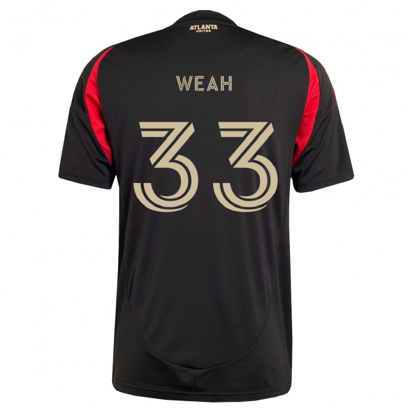 Danxen Heren Patrick Weah #33 Zwart Rood Thuisshirt Thuistenue 2026/27 T-Shirt