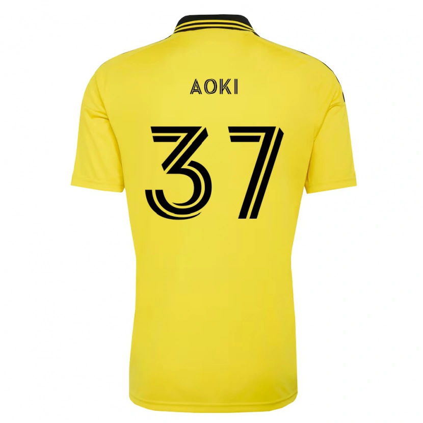 Danxen Heren Rui Aoki #37 Geel Zwart Thuisshirt Thuistenue 2026/27 T-Shirt