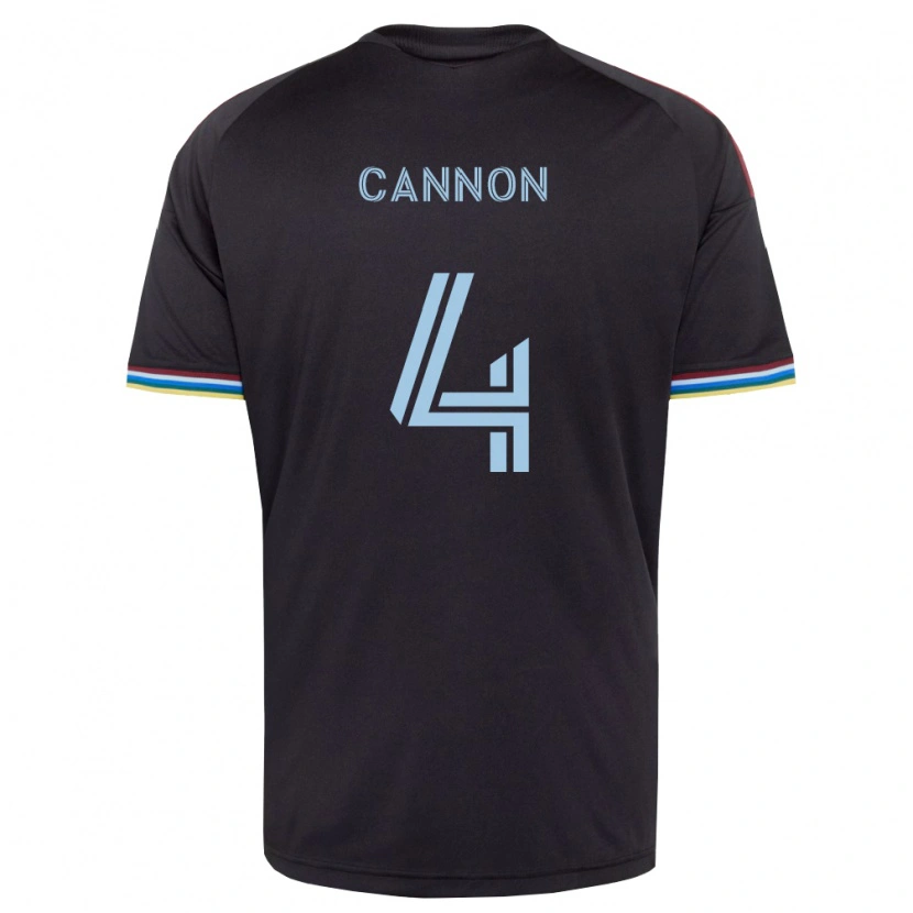 Danxen Heren Reggie Cannon #4 Zwart Hemelsblauw Thuisshirt Thuistenue 2026/27 T-Shirt