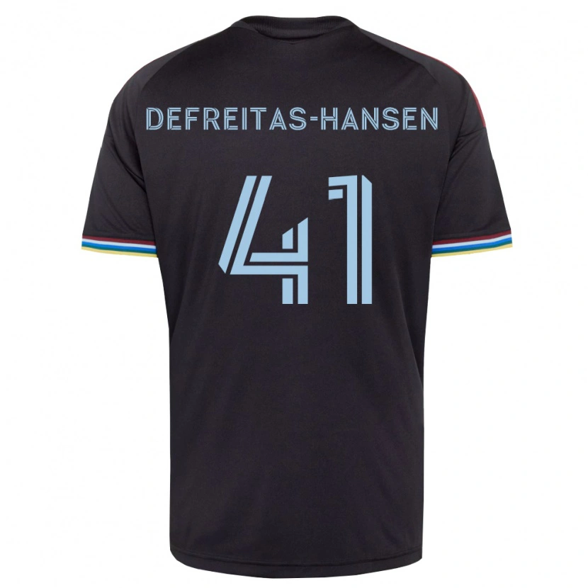 Danxen Heren Nicolas Hansen #41 Zwart Hemelsblauw Thuisshirt Thuistenue 2026/27 T-Shirt
