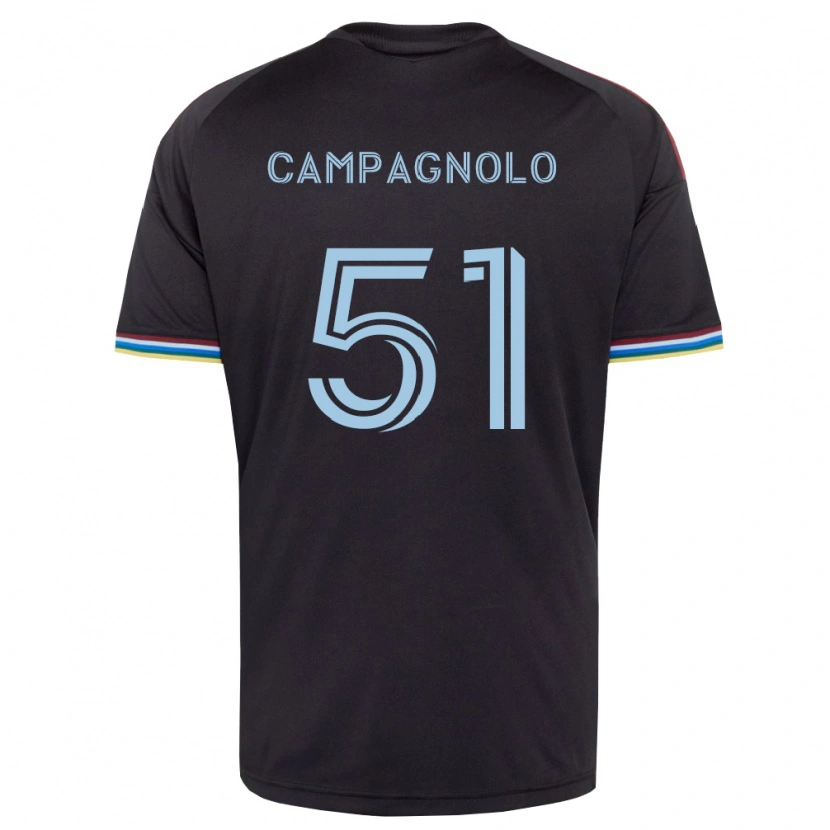 Danxen Heren Zackory Campagnolo #51 Zwart Hemelsblauw Thuisshirt Thuistenue 2026/27 T-Shirt