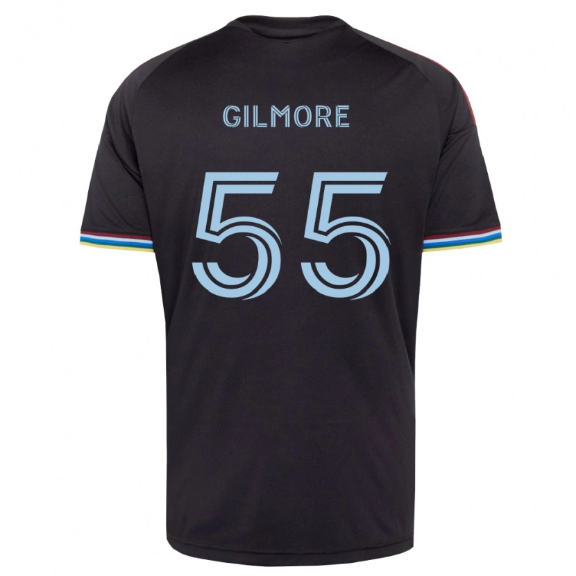 Danxen Heren Grant Gilmore #55 Zwart Hemelsblauw Thuisshirt Thuistenue 2026/27 T-Shirt