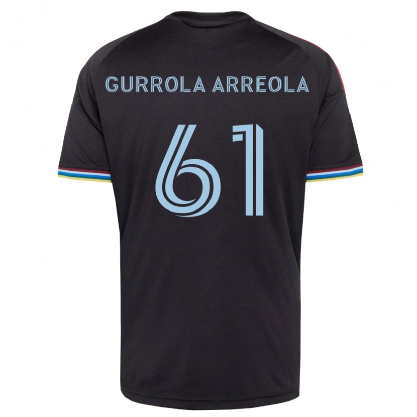 Danxen Heren Diego Gurrola Arreola #61 Zwart Hemelsblauw Thuisshirt Thuistenue 2026/27 T-Shirt
