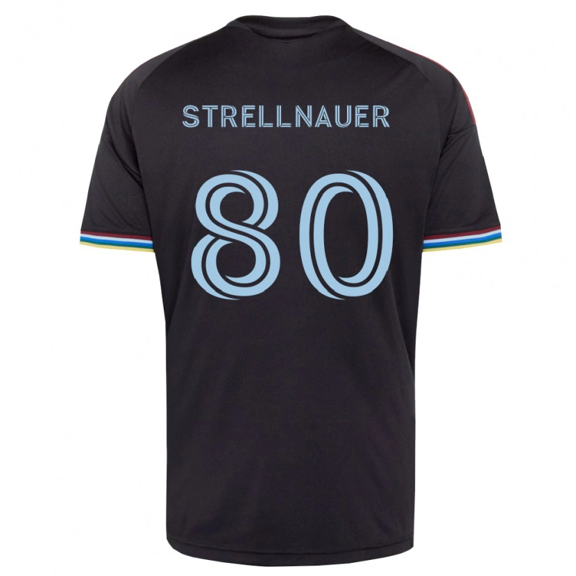 Danxen Heren Noah Strellnauer #80 Zwart Hemelsblauw Thuisshirt Thuistenue 2026/27 T-Shirt