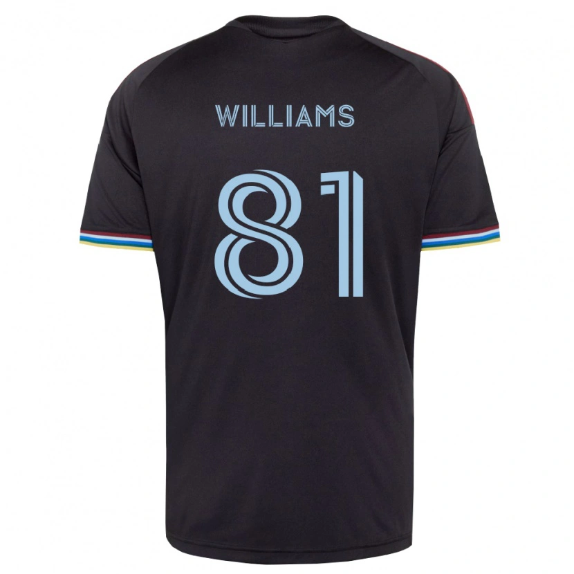Danxen Heren Dash Williams #81 Zwart Hemelsblauw Thuisshirt Thuistenue 2026/27 T-Shirt