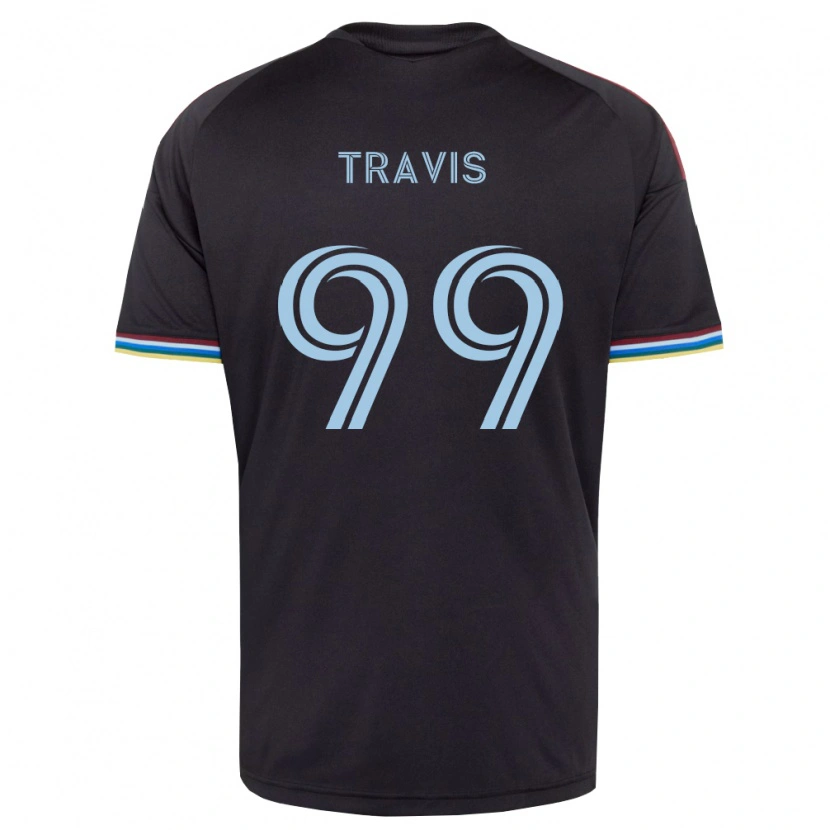 Danxen Heren Jackson Travis #99 Zwart Hemelsblauw Thuisshirt Thuistenue 2026/27 T-Shirt