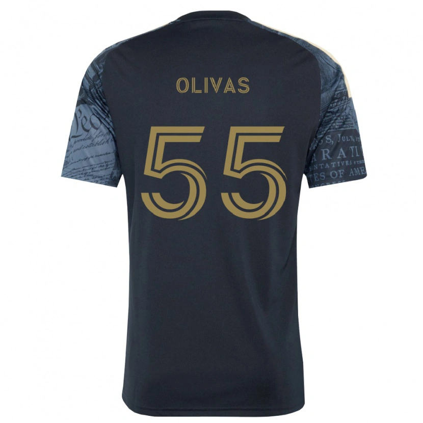Danxen Heren Sal Olivas #55 Marineblauw Bruin Thuisshirt Thuistenue 2026/27 T-Shirt