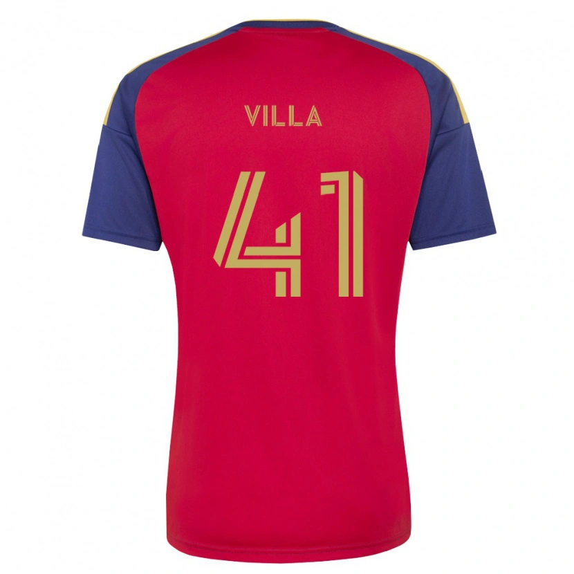 Danxen Heren Gio Villa #41 Koninklijk Blauw Bruin Rood Thuisshirt Thuistenue 2026/27 T-Shirt