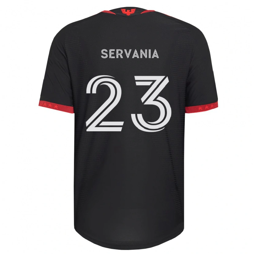 Danxen Heren Brandon Servania #23 Zwart Wit Rood Thuisshirt Thuistenue 2026/27 T-Shirt