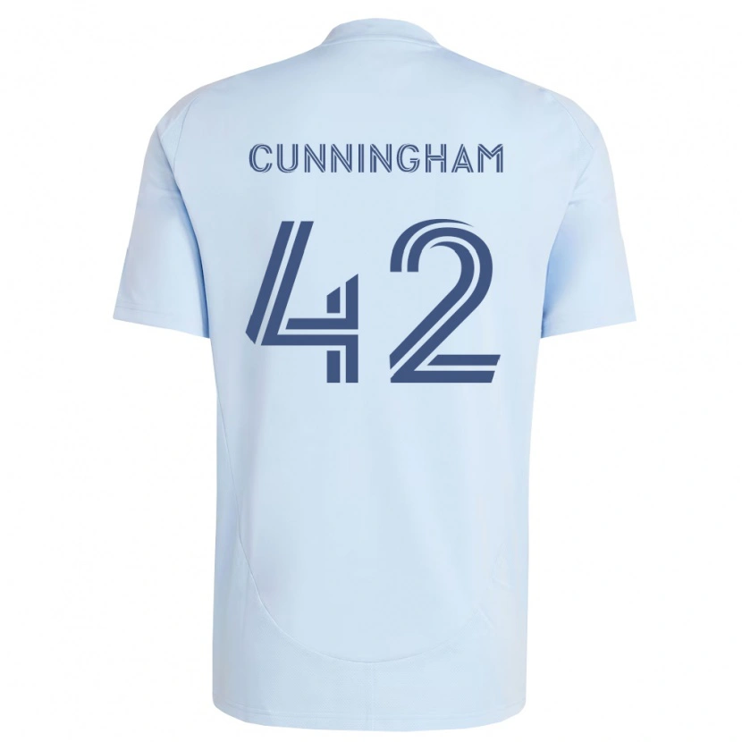Danxen Heren Alex Cunningham #42 Lichtblauw Lichtgrijs Thuisshirt Thuistenue 2026/27 T-Shirt
