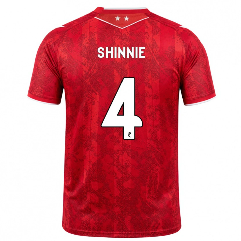 Danxen Heren Graeme Shinnie #4 Rood Wit Thuisshirt Thuistenue 2026/27 T-Shirt