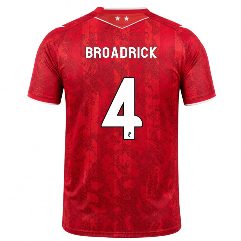 Danxen Heren Jessica Broadrick #4 Rood Wit Thuisshirt Thuistenue 2026/27 T-Shirt