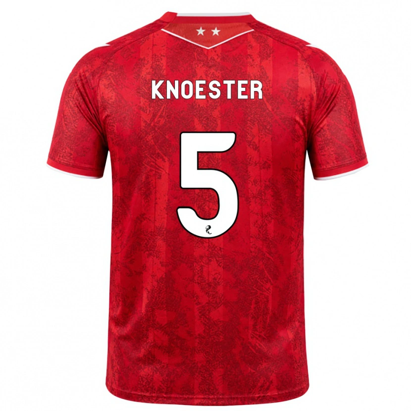Danxen Heren Mats Knoester #5 Rood Wit Thuisshirt Thuistenue 2026/27 T-Shirt