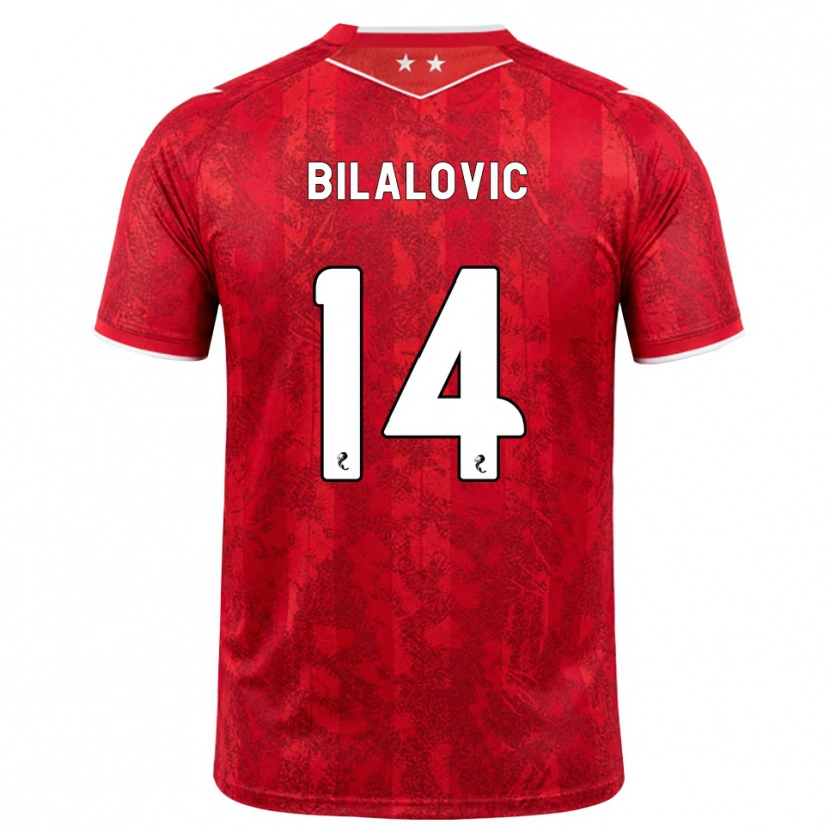 Danxen Heren Kenan Bilalovic #14 Rood Wit Thuisshirt Thuistenue 2026/27 T-Shirt
