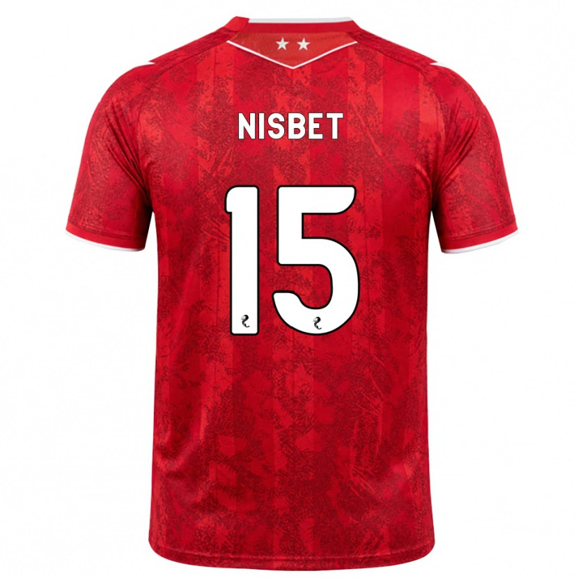 Danxen Heren Kevin Nisbet #15 Rood Wit Thuisshirt Thuistenue 2026/27 T-Shirt