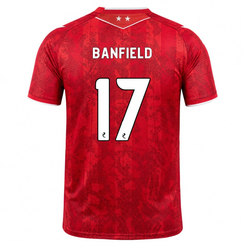 Danxen Heren Keeley Banfield #17 Rood Wit Thuisshirt Thuistenue 2026/27 T-Shirt