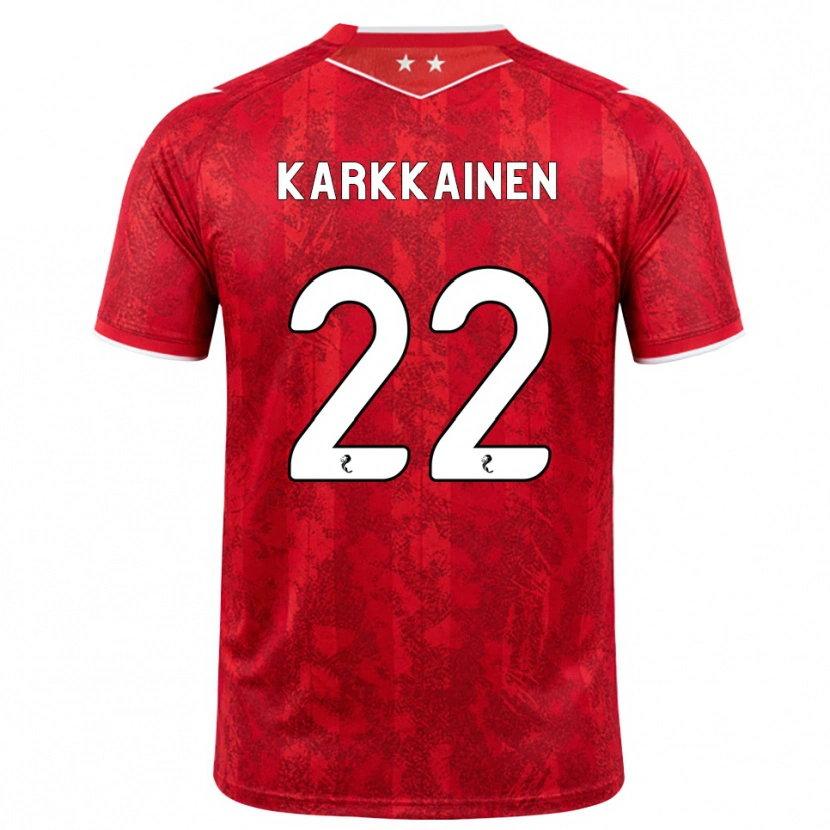Danxen Heren Elena Kärkkäinen #22 Rood Wit Thuisshirt Thuistenue 2026/27 T-Shirt
