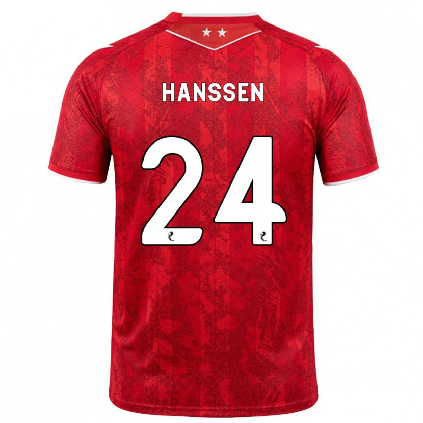 Danxen Heren Nadine Hanssen #24 Rood Wit Thuisshirt Thuistenue 2026/27 T-Shirt