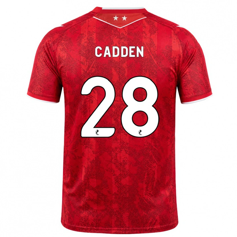 Danxen Heren Chris Cadden #28 Rood Wit Thuisshirt Thuistenue 2026/27 T-Shirt