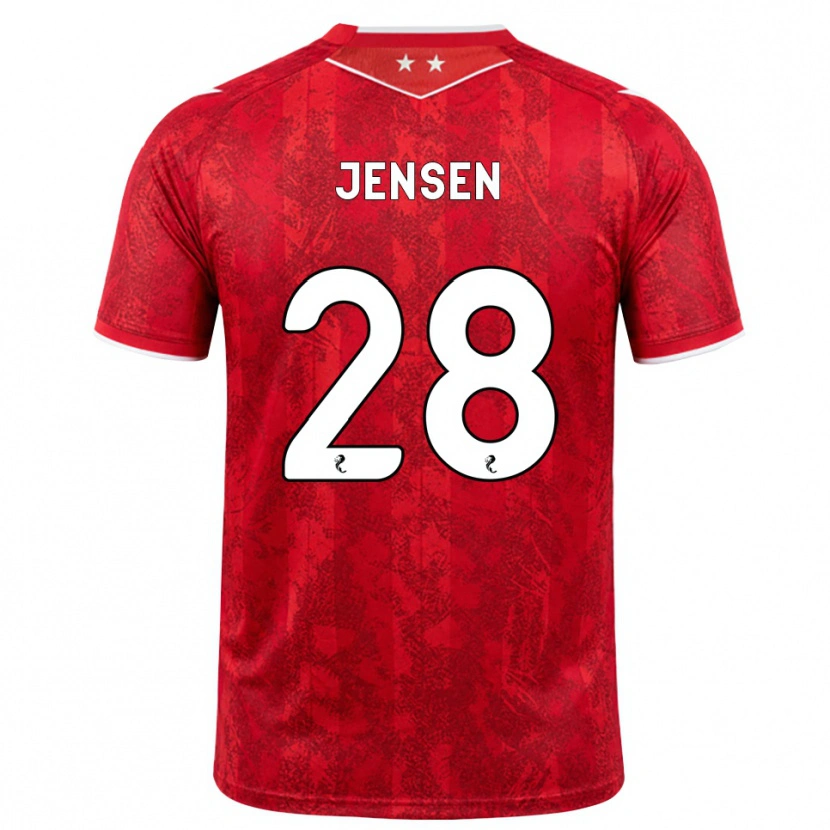 Danxen Heren Alexander Jensen #28 Rood Wit Thuisshirt Thuistenue 2026/27 T-Shirt