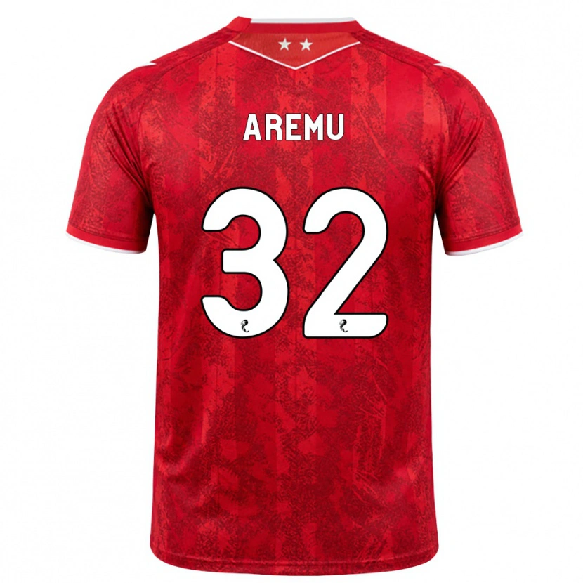 Danxen Heren Afeez Aremu #32 Rood Wit Thuisshirt Thuistenue 2026/27 T-Shirt