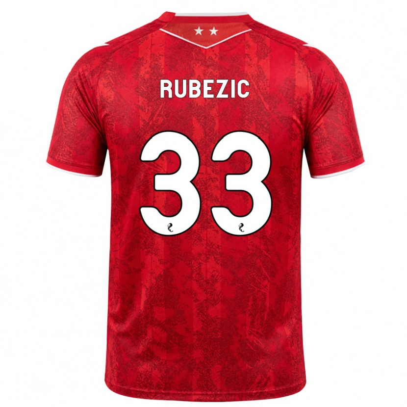Danxen Heren Slobodan Rubezic #33 Rood Wit Thuisshirt Thuistenue 2026/27 T-Shirt