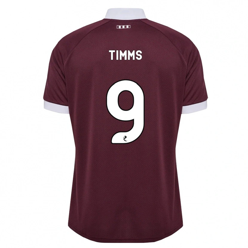 Danxen Heren Georgia Timms #9 Bordeauxrood Wit Thuisshirt Thuistenue 2026/27 T-Shirt
