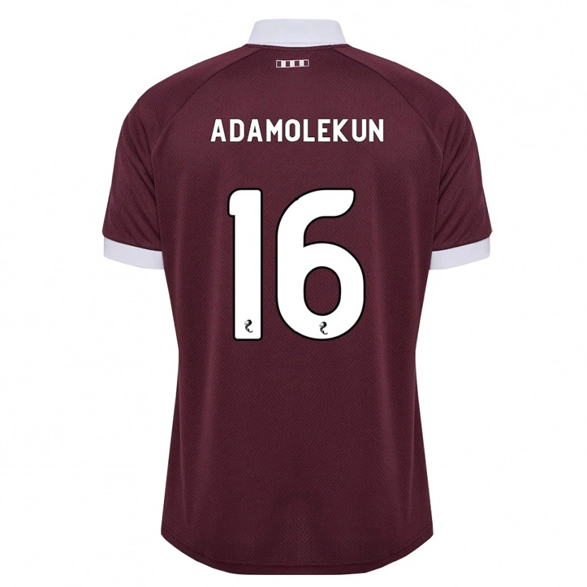 Danxen Heren Olufolasade Adamolekun #16 Bordeauxrood Wit Thuisshirt Thuistenue 2026/27 T-Shirt