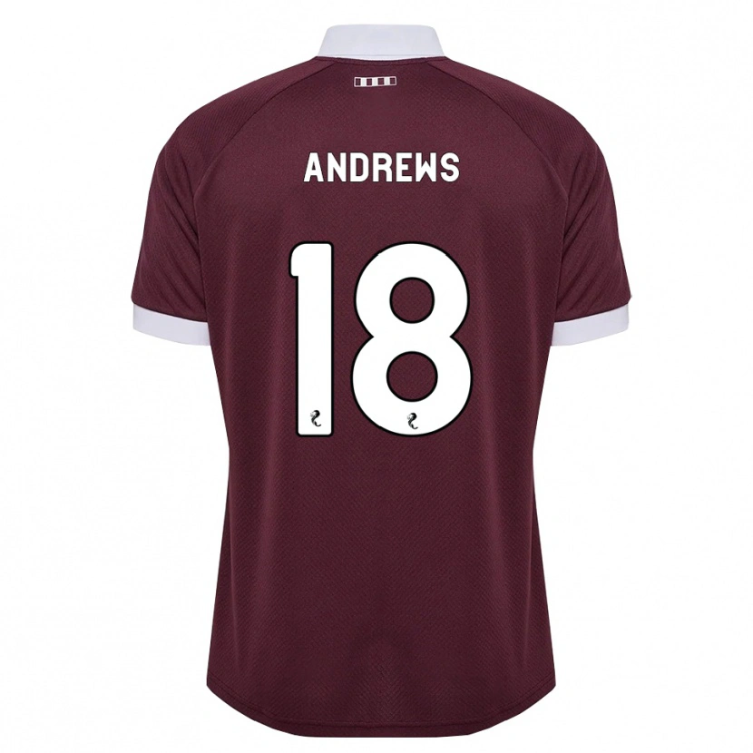 Danxen Heren Joely Andrews #18 Bordeauxrood Wit Thuisshirt Thuistenue 2026/27 T-Shirt