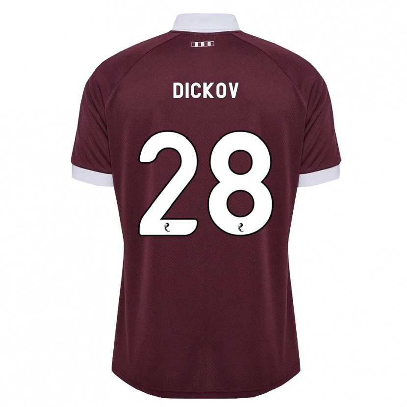 Danxen Heren Sam Dickov #28 Bordeauxrood Wit Thuisshirt Thuistenue 2026/27 T-Shirt