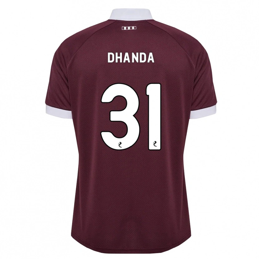 Danxen Heren Yan Dhanda #31 Bordeauxrood Wit Thuisshirt Thuistenue 2026/27 T-Shirt