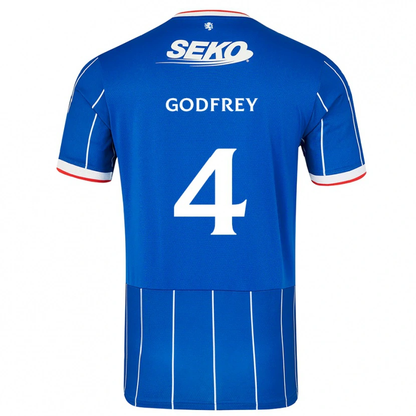 Danxen Heren Ben Godfrey #4 Rood Blauw Wit Thuisshirt Thuistenue 2026/27 T-Shirt