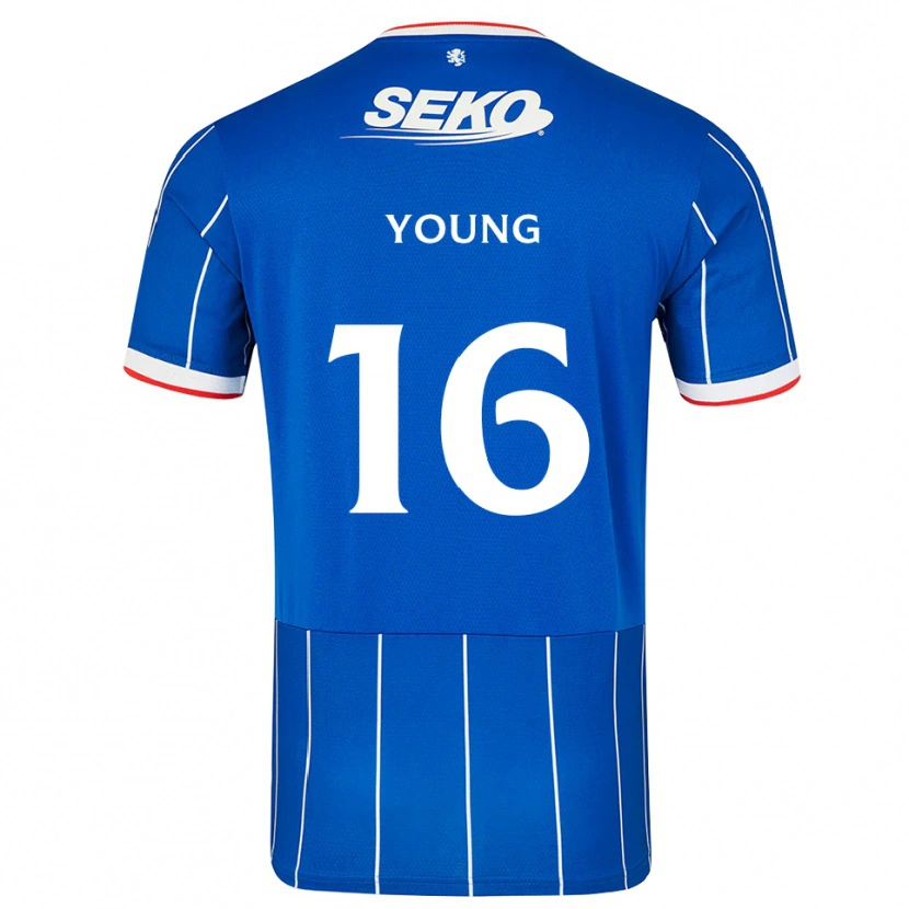 Danxen Heren Calum Young #16 Rood Blauw Wit Thuisshirt Thuistenue 2026/27 T-Shirt