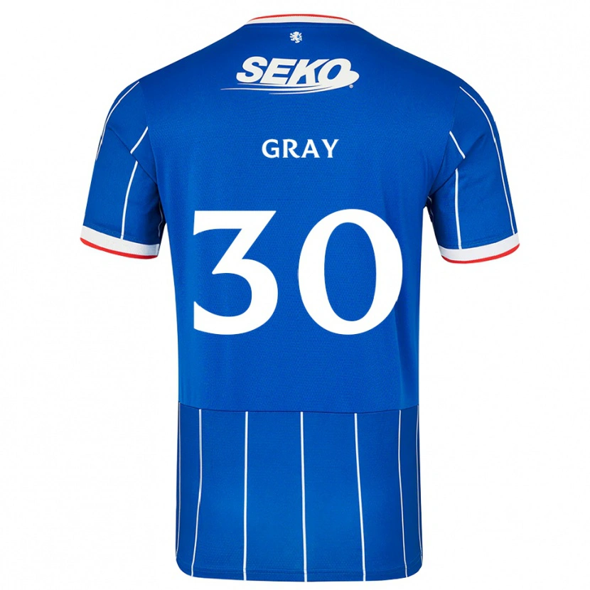 Danxen Heren Georgia Gray #30 Rood Blauw Wit Thuisshirt Thuistenue 2026/27 T-Shirt