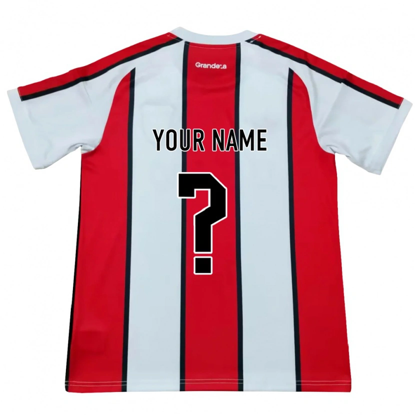 Danxen Heren Uw Naam #0 Wit Rood Zwart Uitshirt Uittenue 2026/27 T-Shirt