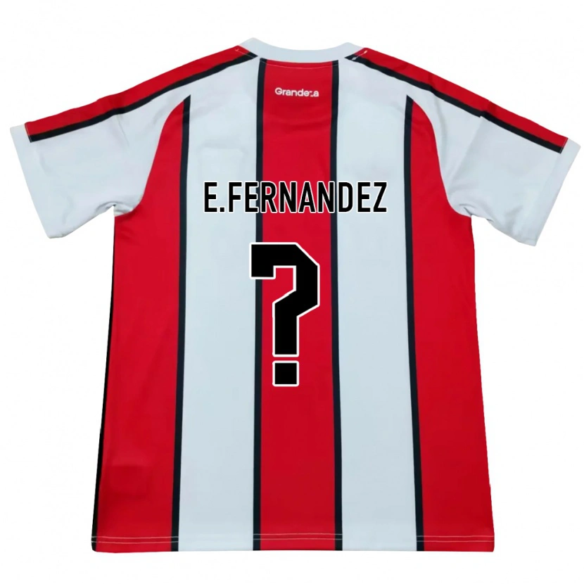 Danxen Heren Esteban Fernandez #0 Wit Rood Zwart Uitshirt Uittenue 2026/27 T-Shirt