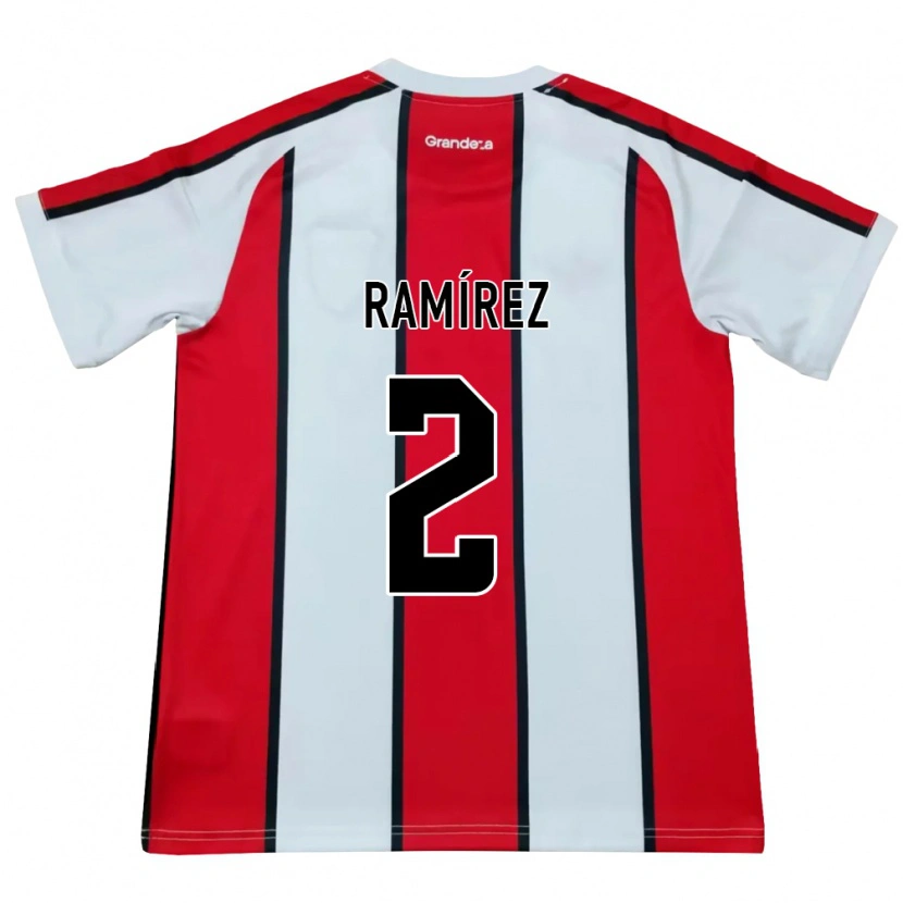 Danxen Heren Tobías Ramírez #2 Wit Rood Zwart Uitshirt Uittenue 2026/27 T-Shirt