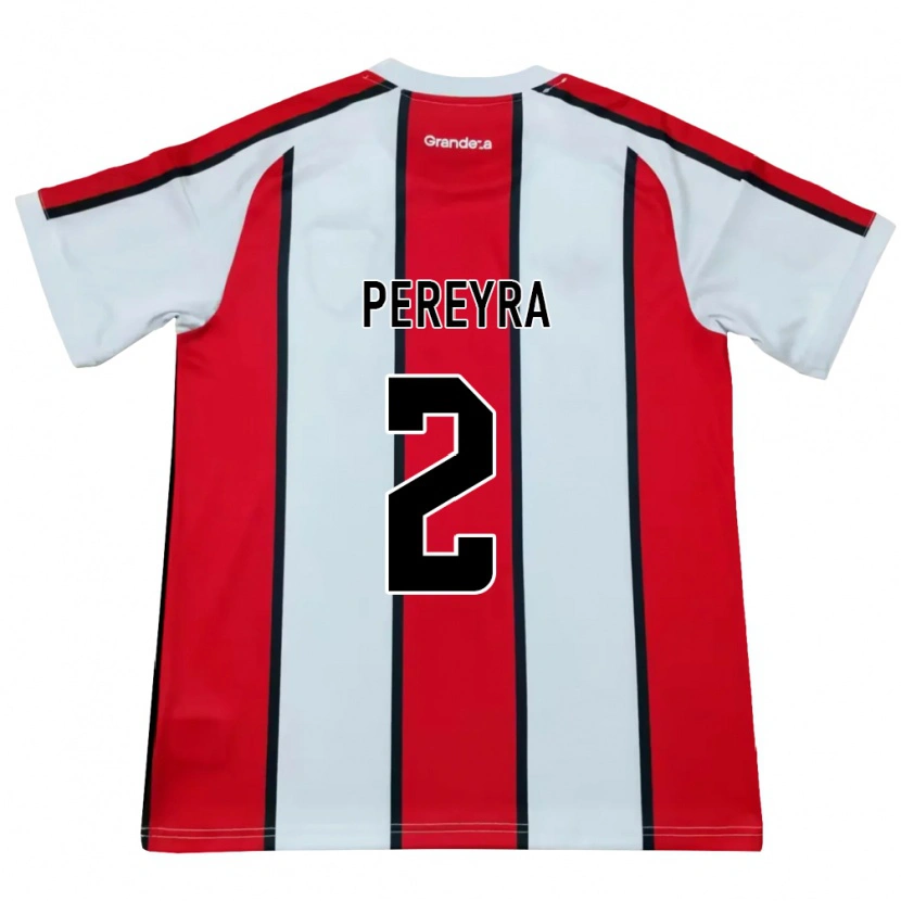 Danxen Heren Cirilo Pereyra #2 Wit Rood Zwart Uitshirt Uittenue 2026/27 T-Shirt