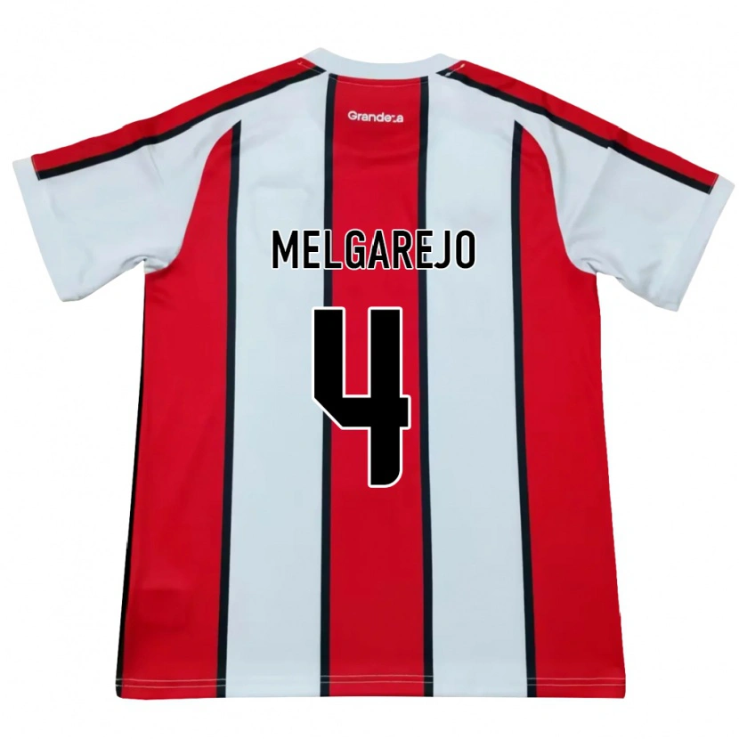 Danxen Heren Stephanie Melgarejo #4 Wit Rood Zwart Uitshirt Uittenue 2026/27 T-Shirt