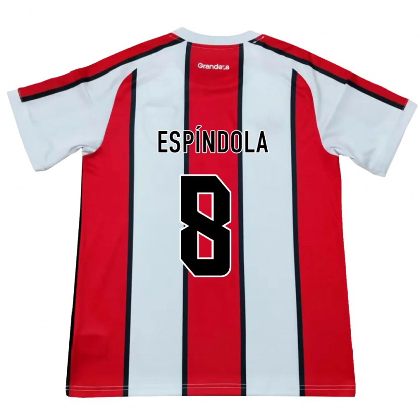 Danxen Heren Santiago Espíndola #8 Wit Rood Zwart Uitshirt Uittenue 2026/27 T-Shirt