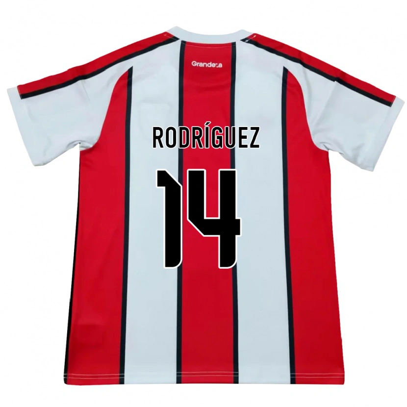 Danxen Heren Benjamín Rodríguez #14 Wit Rood Zwart Uitshirt Uittenue 2026/27 T-Shirt