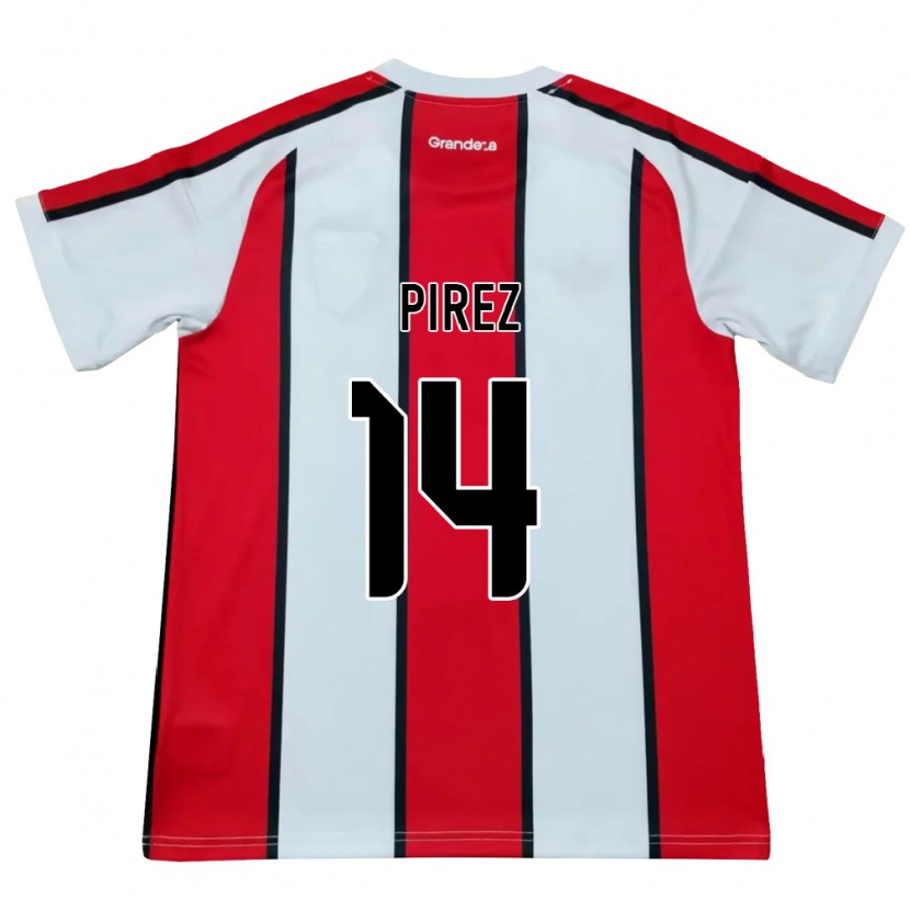 Danxen Heren Leandro González Pírez #14 Wit Rood Zwart Uitshirt Uittenue 2026/27 T-Shirt